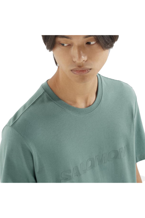 Salomon Bıg Logo Tee Erkek T-Shirt - LC2526700 Buz Mavisi - 4