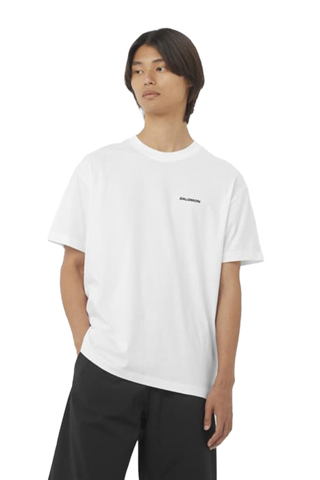 Salomon Logo Rx Tee Erkek T-Shirt - LC2527400 Beyaz - 2