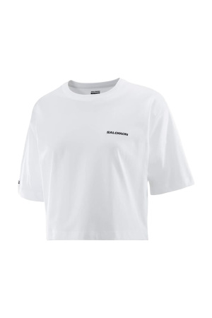 Salomon Logo Short Tee Kadın T-Shirt - LC2527900 Beyaz - 1