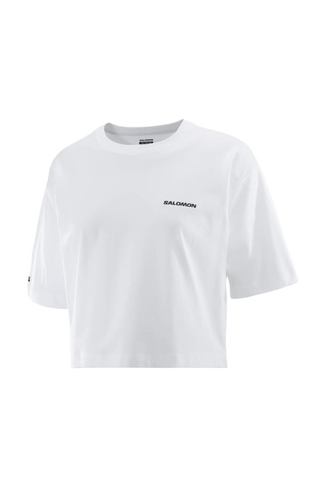 Salomon Logo Short Tee Kadın T-Shirt - LC2527900 Beyaz - 1