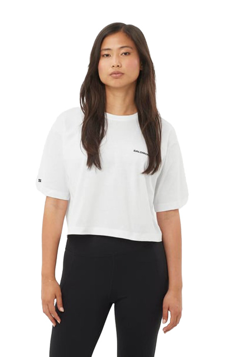 Salomon Logo Short Tee Kadın T-Shirt - LC2527900 Beyaz - 2