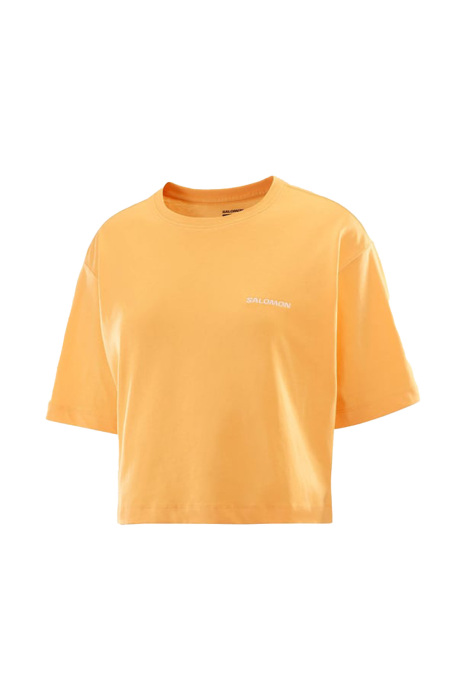 Salomon Logo Short Tee Kadın T-Shirt - LC2528000 Turuncu - 1