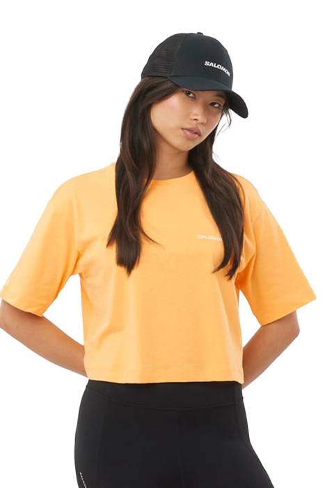Salomon Logo Short Tee Kadın T-Shirt - LC2528000 Turuncu - 2