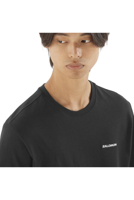 Salomon Logo Tee Erkek T-Shirt - LC2526200 Siyah - 4