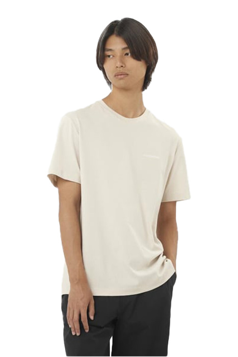 Salomon Logo Tee Erkek T-Shirt - LC2526300 Ekru - 2