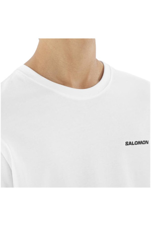 Salomon Logo Tee Erkek T-Shirt - LC2526400 Beyaz - 4