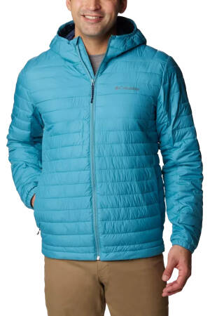 Silver Falls Hooded Erkek Mont - WO6284 Petrol Mavisi - Columbia