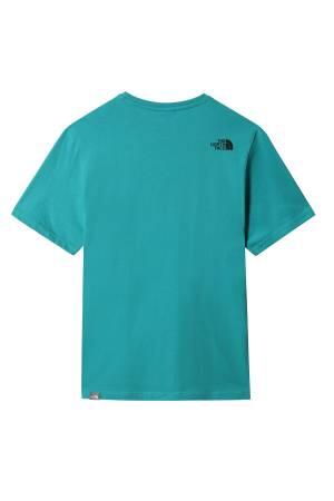 Simple Dome Tee - Eu Erkek T-Shirt - NF0A2TX5 Yeşil/Siyah - Thumbnail