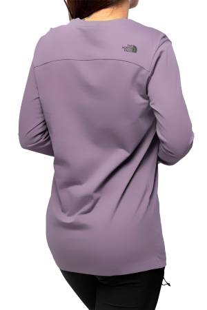 Simple Dome Tee-Eu Kadın Uzun Kollu Üst T-Shirt - NF0A3RZ6 Koyu Gri - Thumbnail