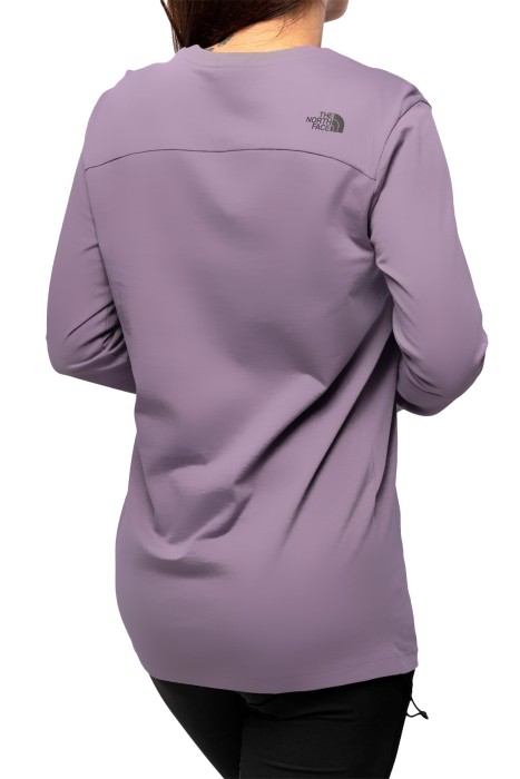 Simple Dome Tee-Eu Kadın Uzun Kollu Üst T-Shirt - NF0A3RZ6 Koyu Gri