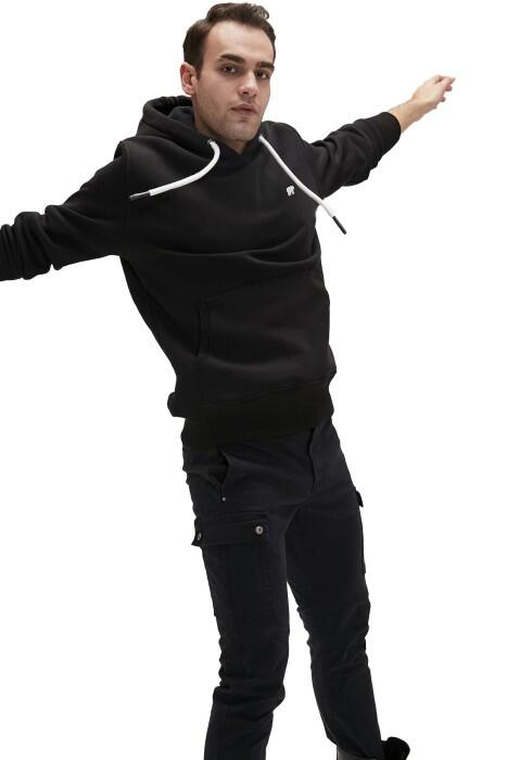 Simple Hoodie Erkek SweatShirt - 20.02.12.019 Siyah - 1