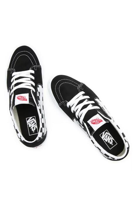 Sk8-Low Unisex Ayakkabı - VN0A4UUK Siyah/Beyaz Desenli - 2