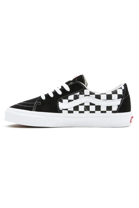 Sk8-Low Unisex Ayakkabı - VN0A4UUK Siyah/Beyaz Desenli - 5