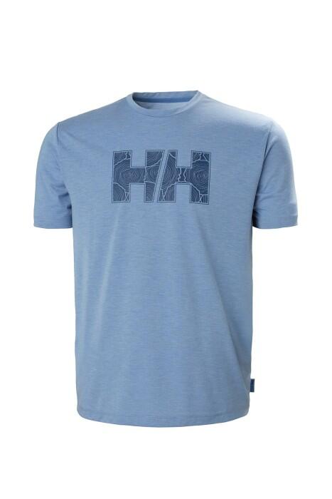 Skog Recycled Graphic Erkek T-Shirt - 63082 Açık Mavi - 2