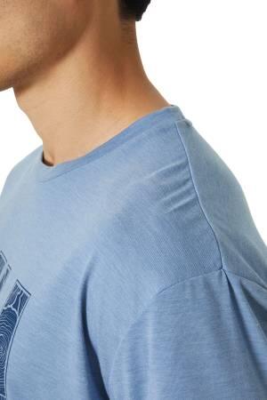 Skog Recycled Graphic Erkek T-Shirt - 63082 Açık Mavi - 5