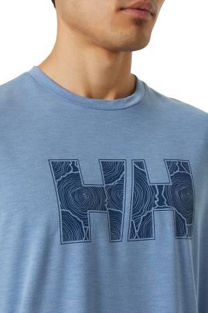 Skog Recycled Graphic Erkek T-Shirt - 63082 Açık Mavi - 6