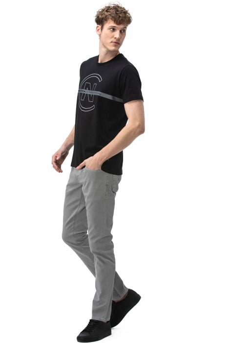 Slim Fit Erkek Pantolon - P01011T Gri