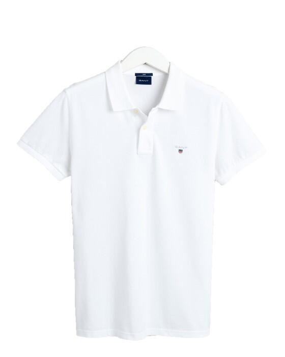 Gant - Slim Fit Pique Erkek Polo T-Shirt - 2202 Beyaz