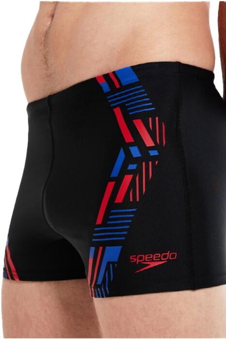 Speedo - Speedo Tech Prnt Asht Am Erkek Mayo - 8-00303314533 Kırmızı/Siyah