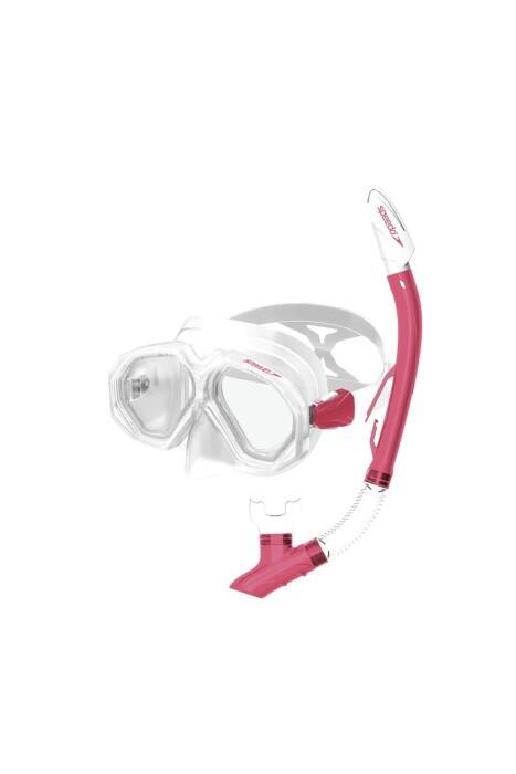Speedo - Speedo Yetişkin Maske & Şnorkel Set - SOL19002C-CRRD Pembe/Beyaz