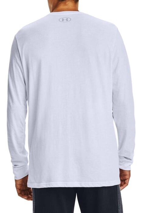 Sportstyle Left Chest Uzun Kollu Erkek T-Shirt - 1329585 Beyaz/Gri - 2