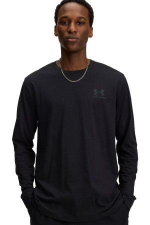 Sportstyle Left Chest Uzun Kollu Erkek T-Shirt - 1329585 Siyah - Under Armour