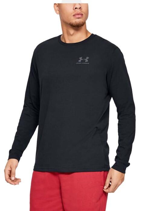 Under Armour - Sportstyle Left Chest Uzun Kollu Erkek T-Shirt - 1329585 Siyah