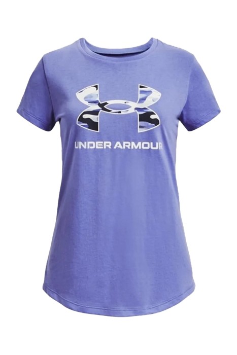 Under Armour - Sportstyle Logo Ss Kız Çocuk T-Shirt - 1361182 Lacivert