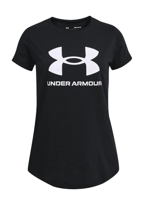 Under Armour - Sportstyle Logo Ss Kız Çocuk T-Shirt - 1361182 Siyah