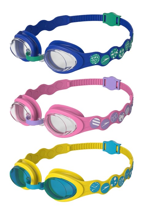 Speedo - Spot Goggle iu Brİght Assorted Çocuk Yüzücü Gözlüğü - 8-08382B971 Mavi/Pembe/Sarı