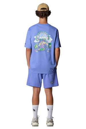 Ss Clean Traıls Oversızed Tee Unisex T-Shirt - NF0A8C2T Mavi - 3