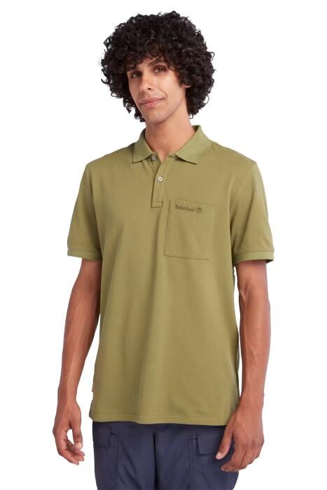 Ss Modern Wash Pocket Erkek Polo T-Shirt - TB0A65P1 Haki - 1