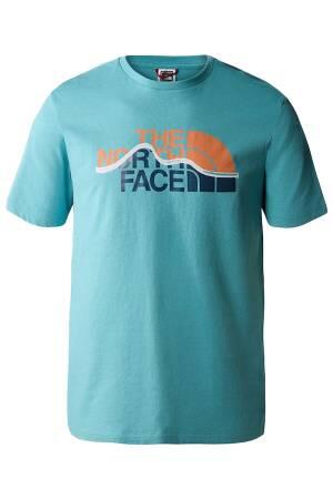 S/S Mountain Line Tee Erkek T-Shirt - NF0A7X1N Açık Mavi - Thumbnail