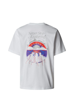 Ss Never Stop Relaxed Tee Unisex T-Shirt - NF0A8C3A Beyaz - 2