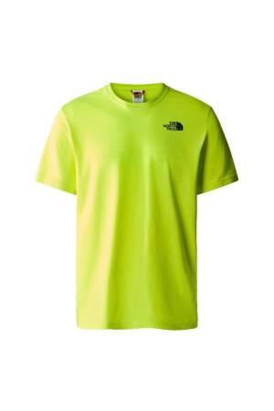 S/S Redbox Tee Erkek T-Shirt - NF0A2TX2 Siyah/Neon Sarı - Thumbnail