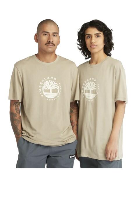 Ss Refibra Logo Graphic Tee Regular Erkek T-Shirt - TB0A65XS Bej - 1
