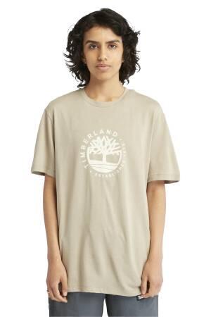 Ss Refibra Logo Graphic Tee Regular Erkek T-Shirt - TB0A65XS Bej - 5