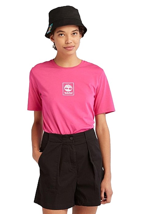 Timberland - Ss Small Stack Logo Kadın T-Shirt - TB0A69AW Fuşya