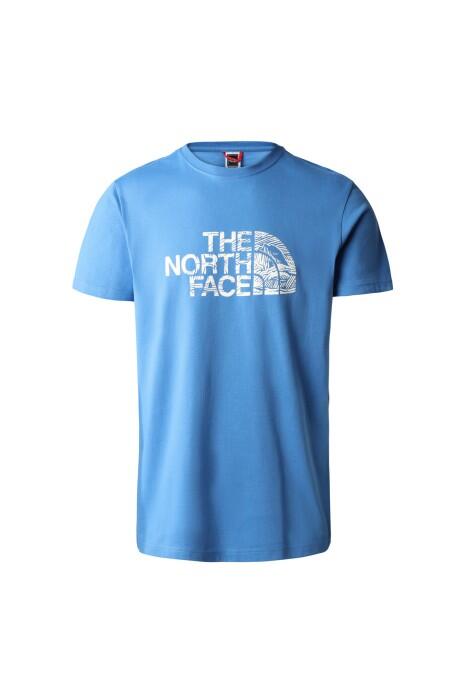 S/S Woodcut Dome Erkek T-Shirt - NF0A827H Mavi - 1