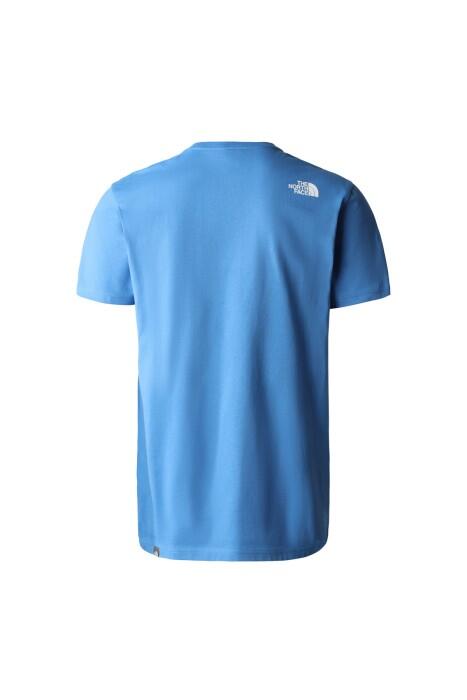 S/S Woodcut Dome Erkek T-Shirt - NF0A827H Mavi - 2