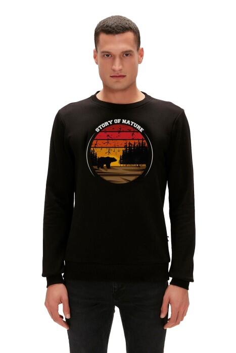 Story Crewneck Erkek SweatShirt - 23.02.12.023 Siyah