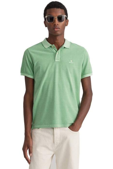 Gant - Sunfaded Pique Ss Rugger Erkek Polo Yaka T-Shirt - 2052028 Absinthe Yeşili