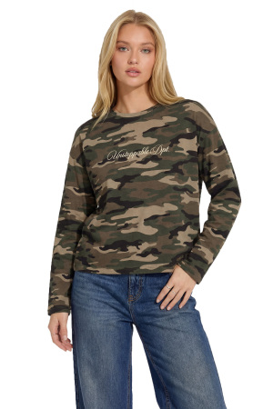 Tally Weijl Desenli Kadın Uzun Kollu T-Shirt - STSCOBERLA Renkli - Tally Weijl