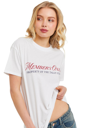 Tally Weijl Kadın Baskılı T-Shirt - STSCOPOOM14 Beyaz - Tally Weijl