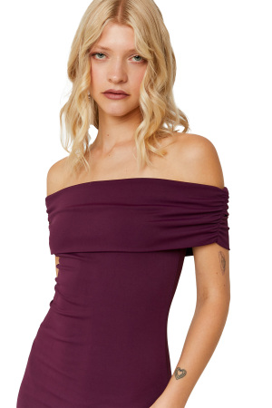 Tally Weijl Kadın Mini Elbise - SDRPEANNI Mor - 3
