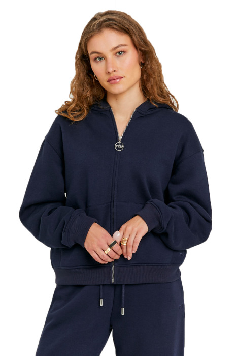 Tally Weijl Kadın Tam Femuarlı Kapüşonlu SweatShirt - SSWCOSKIMA Lacivert - 1