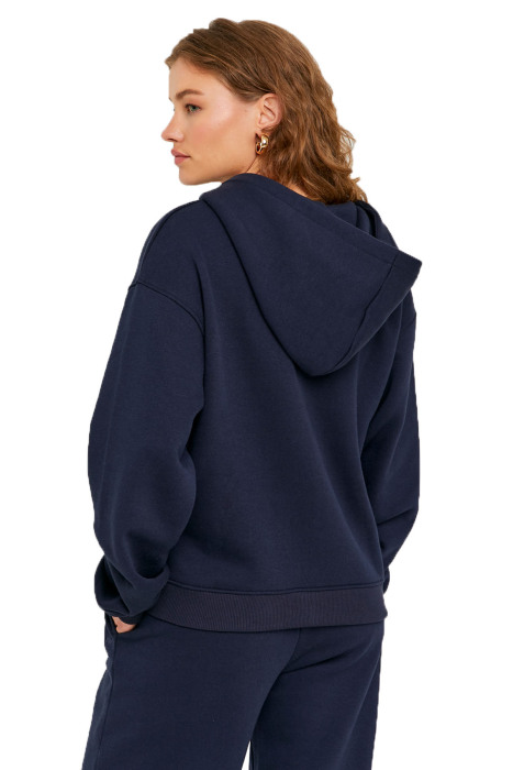 Tally Weijl Kadın Tam Femuarlı Kapüşonlu SweatShirt - SSWCOSKIMA Lacivert - 3