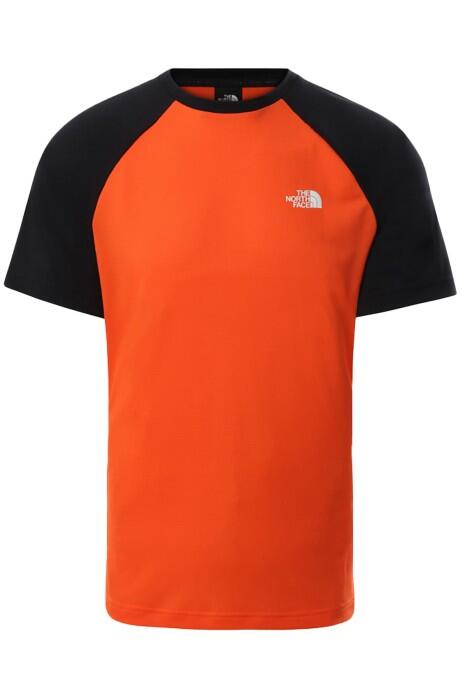 Tanken Raglan Tee - Eu Erkek T-Shirt - NF0A3BQ7 Siyah/Kırmızı - 1