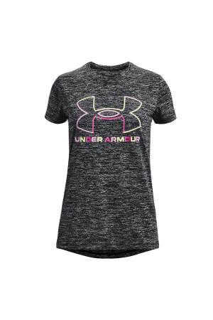 Tech Bl Twist Ss Kız Çocuk T-Shirt- 1366083 Siyah/Siyah - Under Armour