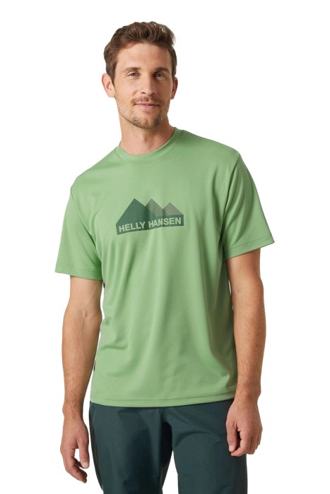 Tech Graphic Erkek T-Shirt - 63088 Çağla Yeşili